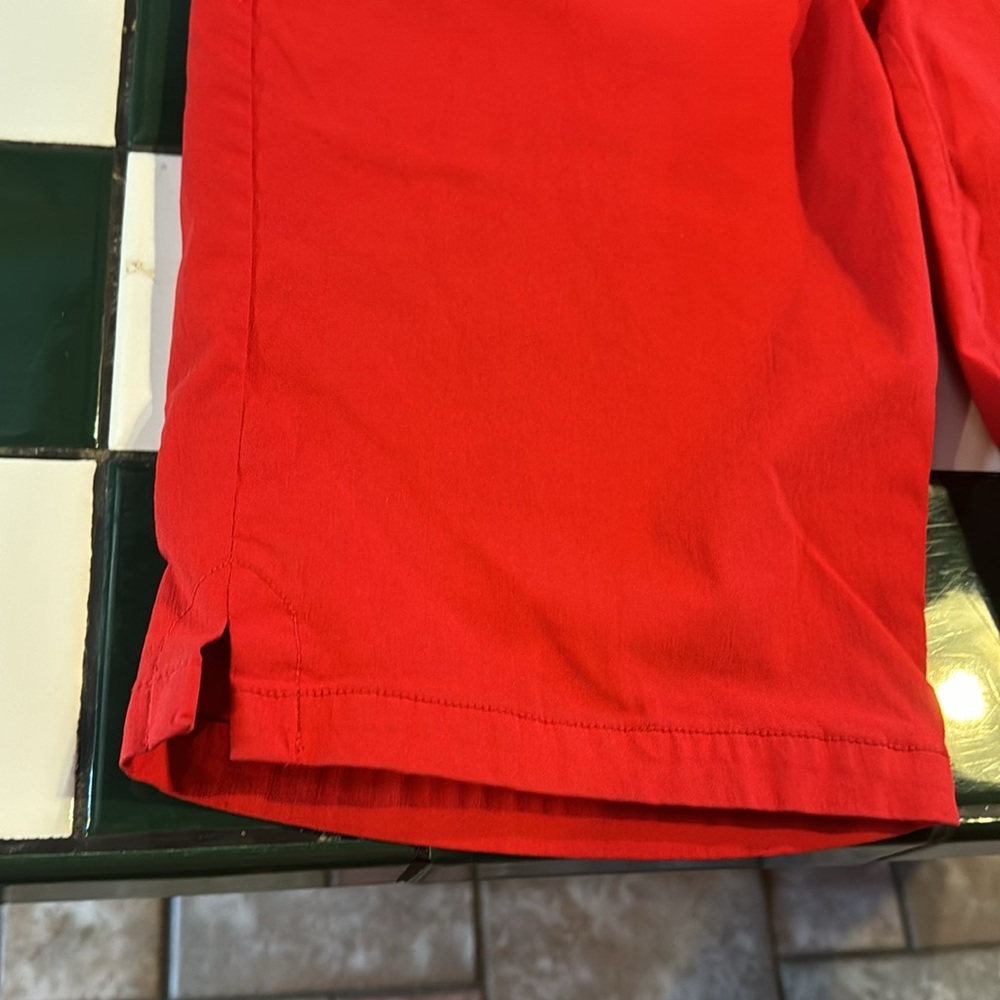 Women's Pull-On Stretch red Bermuda Short, Ruby Rd size 16 - Picture 4 of 9